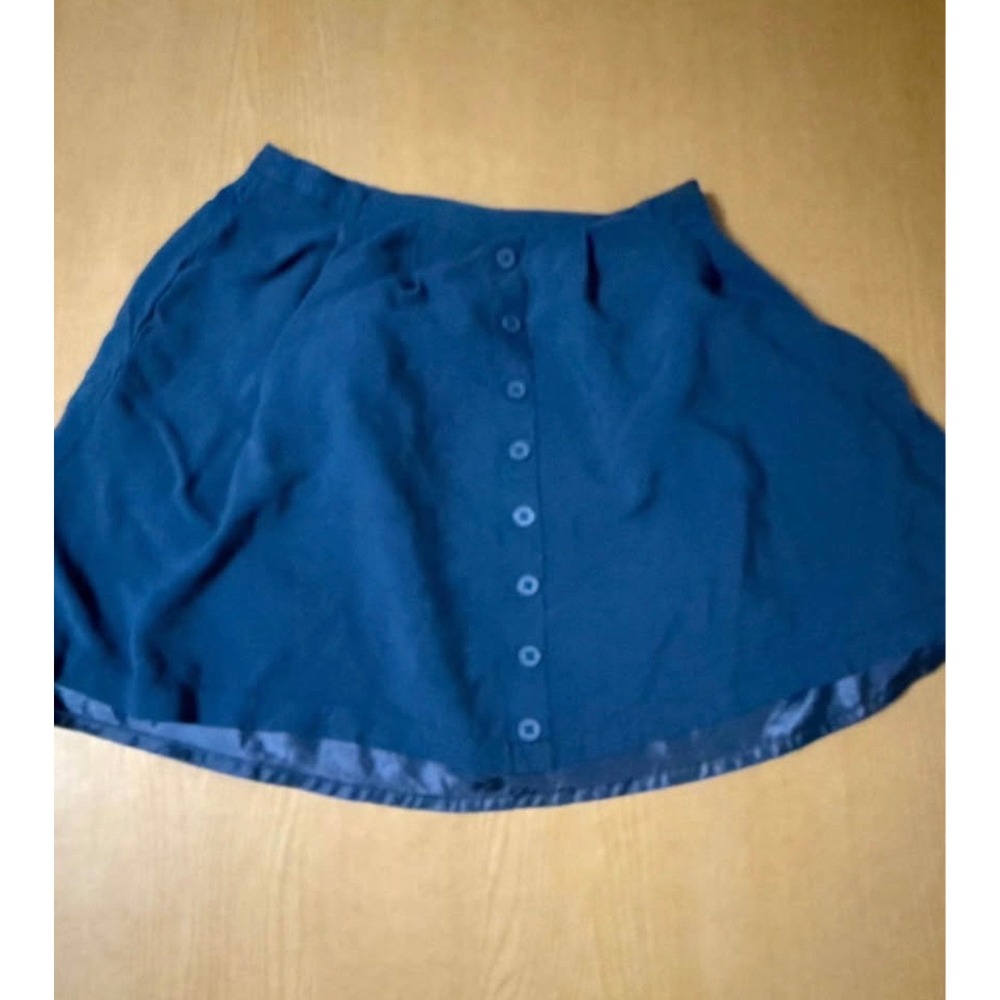 Tulip B by J317 Women Teal Blue Button Down Mini Skirt Size Medium